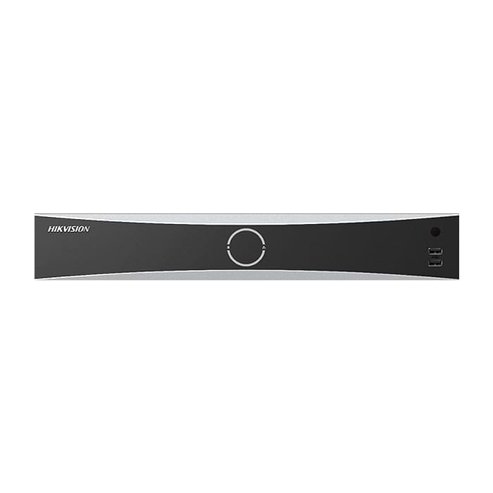 HikVision 32-ch 1U K Series AcuSense 4K NVR, Up to 32-ch IP camera inputs, Up to 12 MP (12x1080p/2x12MP), H.265+, 2 SATA HDD up to 10TB each, 2 USB, Video input: HDMI 4K, VGA 1080p, 12Vdc, 3.3 A