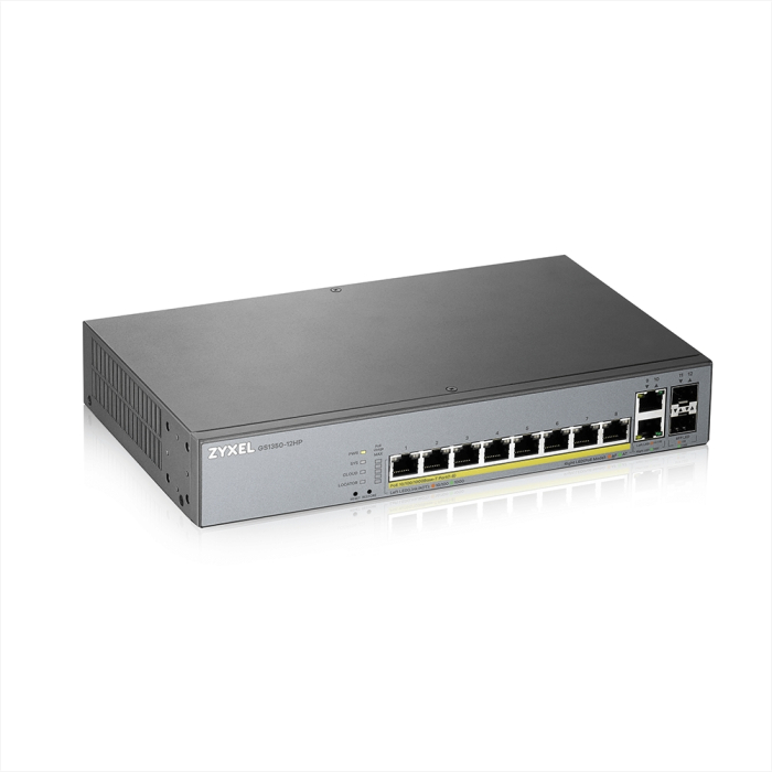 ZyXEL GS1350-12HP, 12 Port managed CCTV PoE switch, long range, 130W (тъмнейл - 3)