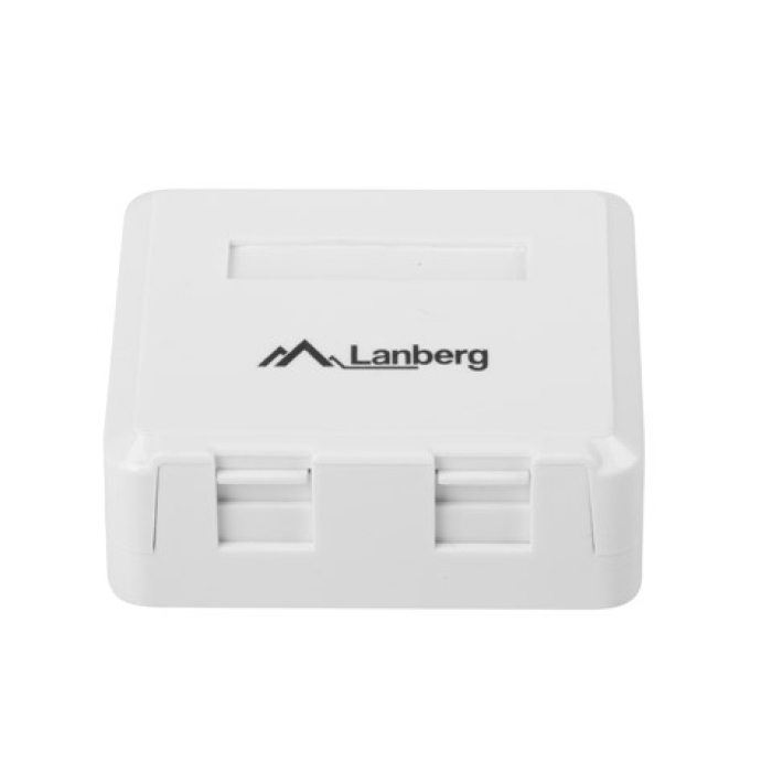 Lanberg empty surface-mount box for keystone 2-port (тъмнейл - 1)