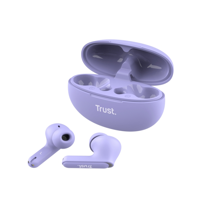 TRUST Yavi Bluetooth ENC Earbuds Purple (тъмнейл - 1)