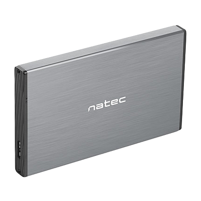 Natec External HDD/SSD Enclosure Rhino Go SATA 2.5" USB 3.0 Grey (тъмнейл - 1)