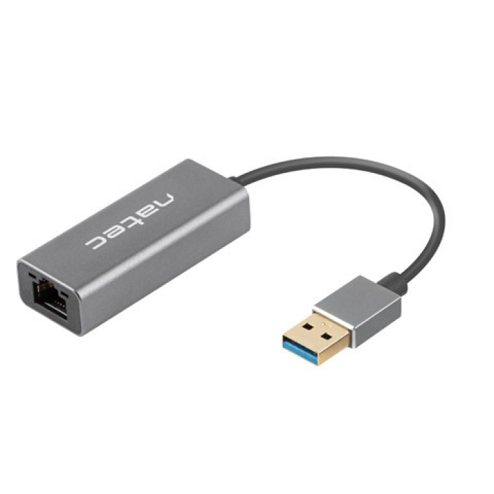 Natec Cricket USB to RJ45 Ethernet Adapter Network Card Cricket USB 3.0, 1xRJ45 1GB, Cable на супер цена