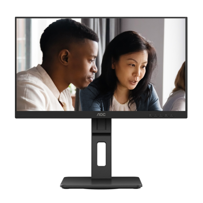 AOC 22E2UMF, 21.5" VA WLED, 1920x1080@75Hz, 4ms GtG, 250cd m/2, 3000:1, 20M:1 DCR, Adaptive Sync, FlickerFree, Low Blue Light, 2Wx2, Tilt, Height Adjust, Pivot, Swivel, D-SUB, HDMI, DP, USB hub