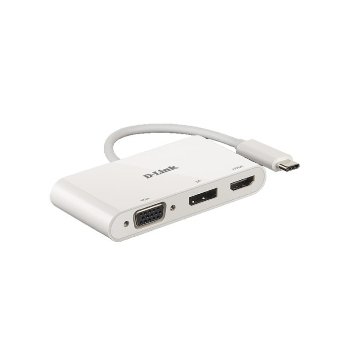 D-Link 3-in-1 USB-C to HDMI/VGA/DisplayPort Adapter на супер цена