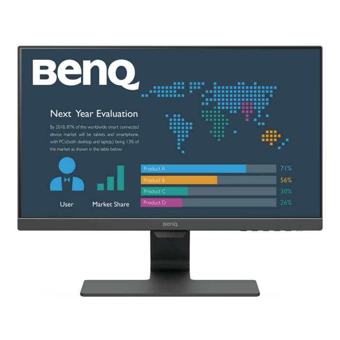 BenQ BL2283, 21.5'' IPS LED, 5ms, 1920x1080 FHD, Stylish Eye Care Monitor, 72% NTSC, Flicker-free, B.I., LBL, 1000:1, DCR 20M:1, 8 bit, 250cd/m2, HDMI x2, VGA, Audio Line In, Speakers, Tilt, Slim Bezel Design, Black