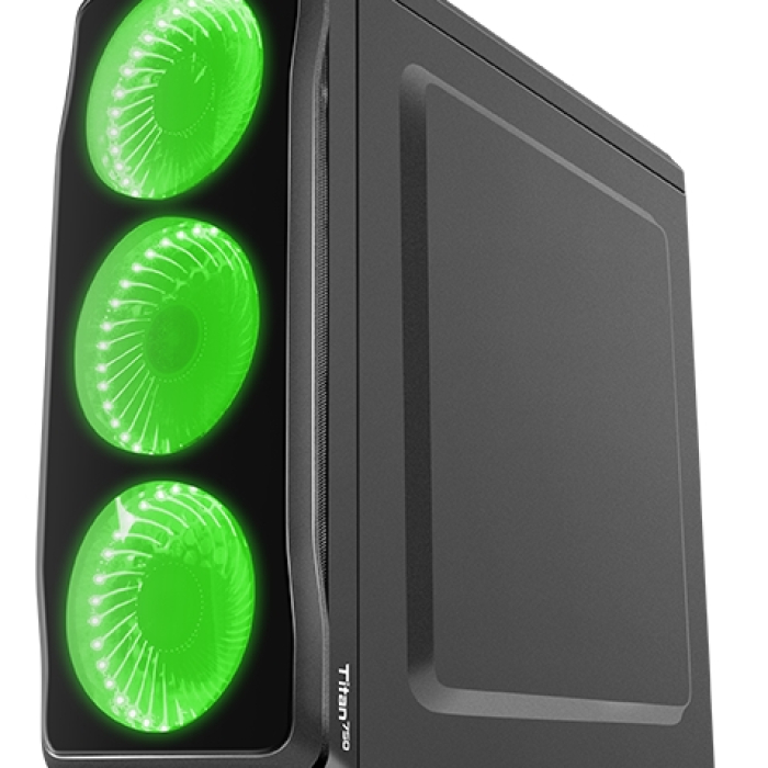 Genesis Case Titan 750 Green Midi Tower Usb 3.0 (тъмнейл - 1)