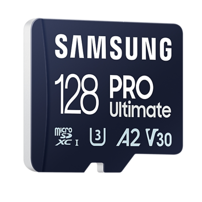 Samsung 128GB micro SD Card PRO Ultimate with Adapter , UHS-I, Read 200MB/s - Write 130MB/s, U3, V30, A2 (тъмнейл - 2)