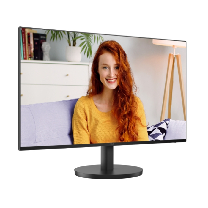 AOC 24B3HA2, 23.8" IPS WLED, 1920x1080@100Hz, 4ms GtG, 1ms MPRT, 250cd m/2, 1300:1, 20M:1 DCR, Adaptive Sync, FlickerFree, Low Blue Mode, 2Wx2, Tilt, D-SUB, HDMI (тъмнейл - 2)