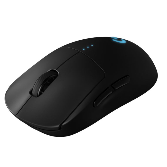 Logitech G Pro Wireless Mouse, Lightsync RGB Logo, Lightspeed Wireless 1ms, HERO 25K DPI Sensor, 400 IPS, Programmable Buttons, On-board Memory, Lightweight 80g, Black (тъмнейл - 2)