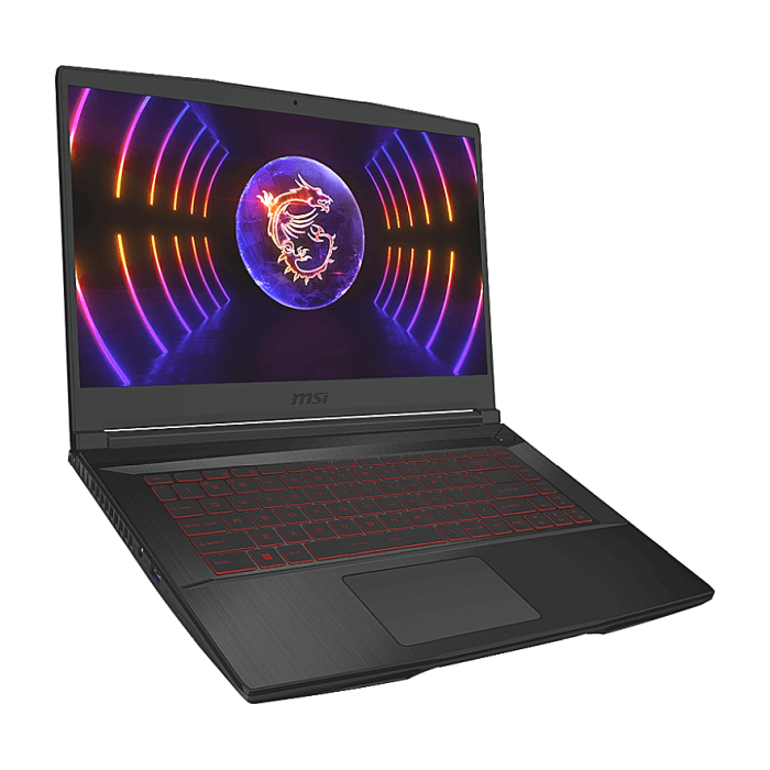 MSI Thin GF63 12VF, i7-12650H (10C/16T, 24 MB, up to 4.70 GHz), 15.6" FHD (1920x1080), 144Hz, IPS-Level, RTX 4060 8GB GDDR6 (Up to 1470MHz), 16GB DDR4 (2x8, 3200MHz), 1TB NVMe SSD Gen4x4, Red Backlit Gaming KBD, NO OS, Black, 1.86 kg (тъмнейл - 1)