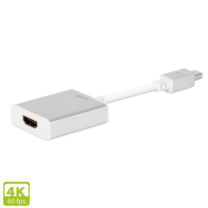 Moshi Mini DisplayPort to HDMI Adapter Pro (4K, 60Hz), Silver