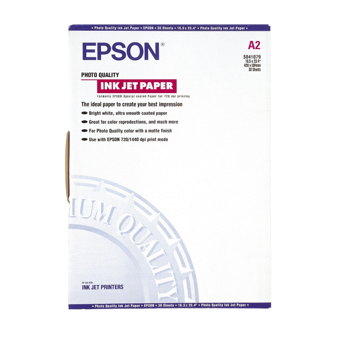 Epson Photo Quality Ink Jet Paper, DIN A2, 105 g/m2, 30 Blatt на супер цена