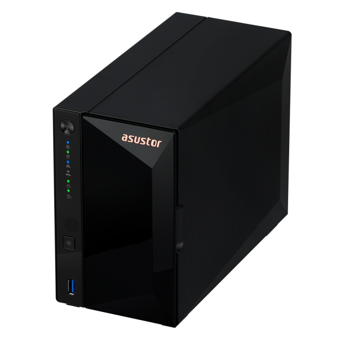 Asustor AS3302T, 2 bay NAS, Realtek RTD1296, Quad-Core, 1.4GHz, 2GB DDR4(not ex.), 2.5GbE x1, USB3.2 Gen1 x3, WOW (Wake on WAN), Ttoolless installation, with hot-swappable tray, hardware encryption, MyArchive, EZ connect, EZ Sync, WoL, System Sleep Mode (тъмнейл - 1)