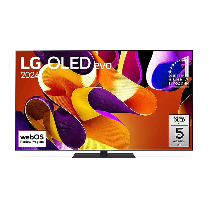 LG OLED65G43LS, 65" UHD OLED evo, 4K (3840x2160), DVB-C/T2/S2, Full Cinema Screnn, Alpha 11 AI 4K Gen7, 144Hz, ThinQ AI, HDR10, VRR, NVIDIA G-SYNC, AMD FreeSync, Dolby Vision, Dolby Atmos, Wi-Fi, Bluetooth, HDMI, USB, Airplay 2, Multi View, Meteor Ti на супер цена