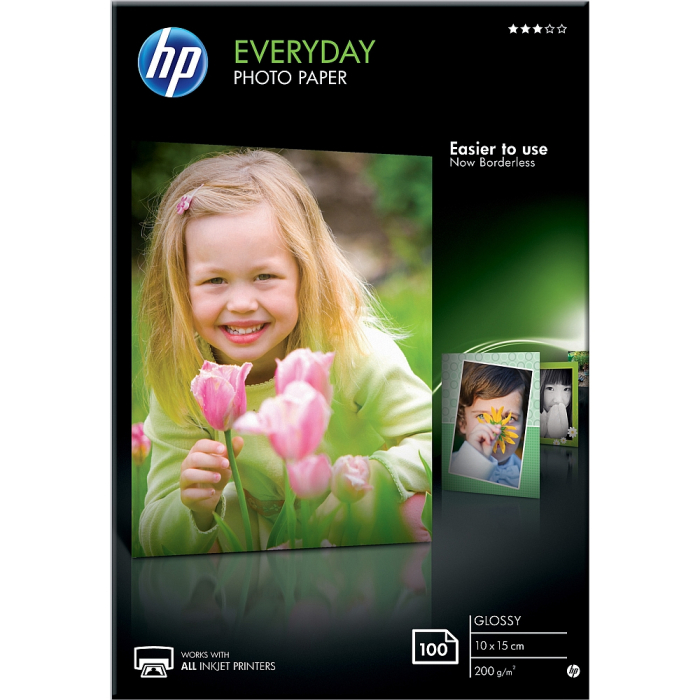 HP Everyday Glossy Photo Paper-100 sht/10 x 15 cm на супер цена