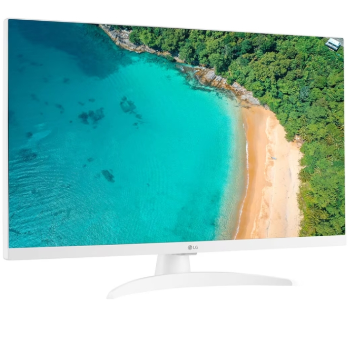 LG 27TQ615S-WZ, 27.0" IPS, Smart webOS, TV Tuner DVB-T2/C /S2, 1000:1, Mega DFC, 250cd, Full HD (1920 x 1080), Wi-Fi, LAN, AirPlay, HDMI, CI Slot, USB 2.0, Bluetooth, AI Sound, Speakers, White (тъмнейл - 2)