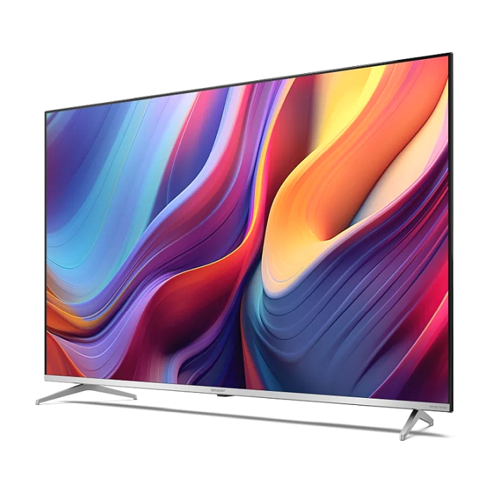 Sharp 50GP6265E, 50" QLED Google TV, 4K Ultra HD 3840x2160 Frameless, AQUOS, DVB-T/T2/C/S/S2, Active Motion 1000, HDR10, Dolby Atmos, Dolby Vision, Google Assistant, Chromecast Built-in, HDMI 2.1 with eARC, 3.5mm Headphone jack / line-out, USB (тъмнейл - 1)