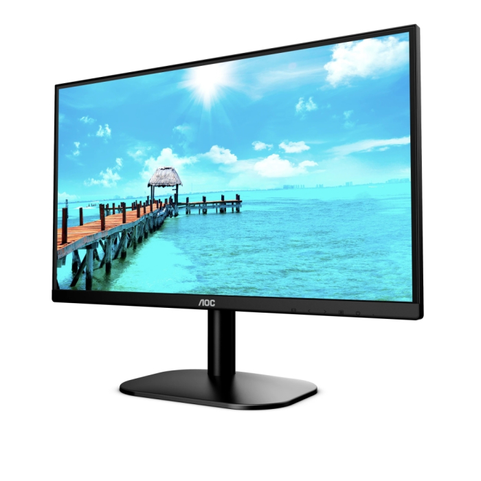 AOC 24B2XDM, 23.8" VA WLED, 1920x1080@75Hz, 4ms GtG, 250cd/m2, 3000:1, DCR 20M:1, FlickerFree, Low Blue Light, Tilt, D-SUB, DVI (тъмнейл - 1)