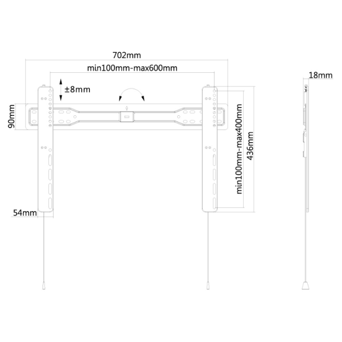 Neomounts by NewStar Flat Screen Wall Mount (fixed) (тъмнейл - 2)