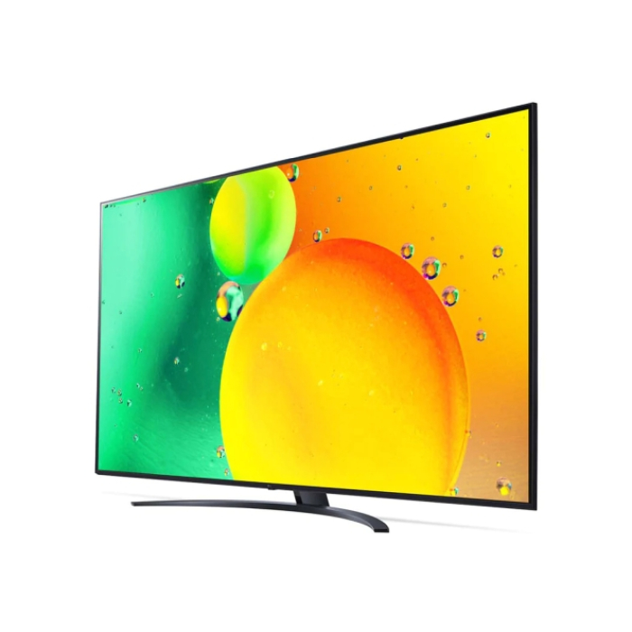 LG 86NANO763QA, 86" 4K IPS HDR Smart Nano Cell TV, 3840x2160, Pure Colors, DVB-T2/C/S2, Active HDR ,HDR 10 PRO, webOS Smart TV, ThinQ AI, NVIDIA GeForce, HGiG, WiFi, Clear Voice Pro, Bluetooth 5.0, Miracast / AirPlay2, One Pole stand, Black (тъмнейл - 2)