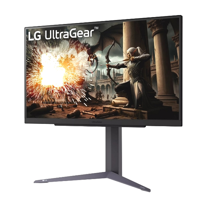 LG 27GS75Q-B, UltraGear 27" IPS, AG, 1ms GtG, 165Hz, 1000:1, 300cd/m2, QHD 2560x1440, HDR 10, sRGB 99%, AMD FreeSync, G-SYNC Compatible, HDMI, DisplayPort, Headphone Out, Reader mode, Black Stabilizer, Tilt, Height Adjustable, Pivot, Black (тъмнейл - 2)