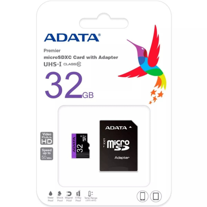 ADATA 32GB MicroSDHC UHS-I CLASS 10 (with adapter) (тъмнейл - 1)