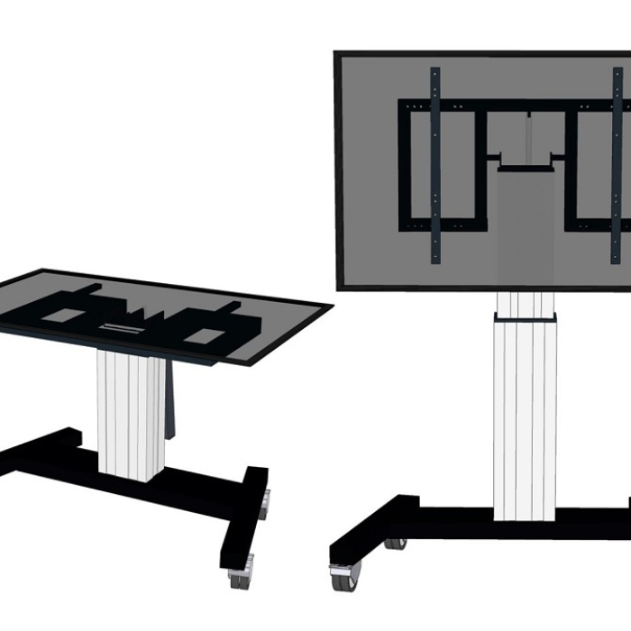 Neomounts by NewStar Motorised Mobile Floor Stand (90° tilt) - VESA 200x200 up to 800x600