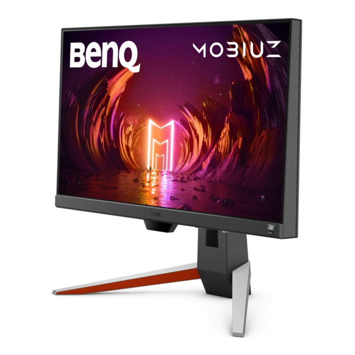 BenQ MOBIUZ EX240, 23.8", IPS, 1920x1080 FHD, 1ms 165Hz, 99% sRGB, 350 cd/m2, FreeSync Premium, 2x HDMI 2.0, DP, HDRi, treVolo 2x 2.5W speakers, Height Adjustable Stand, USB Hub, Eye-care VESA 100x100, Silver (тъмнейл - 2)