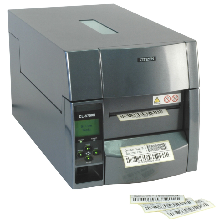 Citizen CL-S703II Printer;Grey, 300 dpi, with Compact Ethernet Card (тъмнейл - 2)