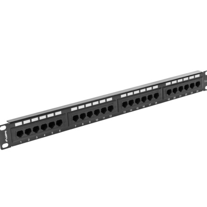 Lanberg patch panel 24 port 1U CAT.5E, black (тъмнейл - 3)