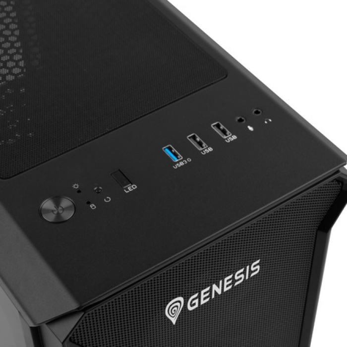 Genesis PC Case Irid 503 ARGB V2 MATX Mini Tower Window, Black (тъмнейл - 3)