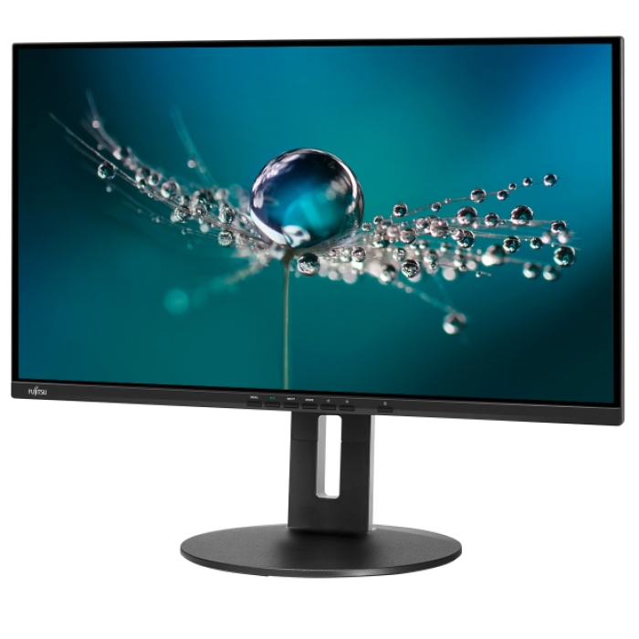 Fujitsu DISPLAY B27-9 TS QHD 27" Ultra Wide, LED, Business Line, IPS, 5ms, 1000:1, 350 cd/m2, 2560x1440 2K, 100% sRGB, 1xHDMI, 1xDP 1.2, 1 x DualLink DVI, USB, 5-in-1 stand, Sp.2x2W, HAdj. 150mm, Rotation 90°,Tilt -5°/+35°, Swivel angle 345°, Matt bl (тъмнейл - 1)