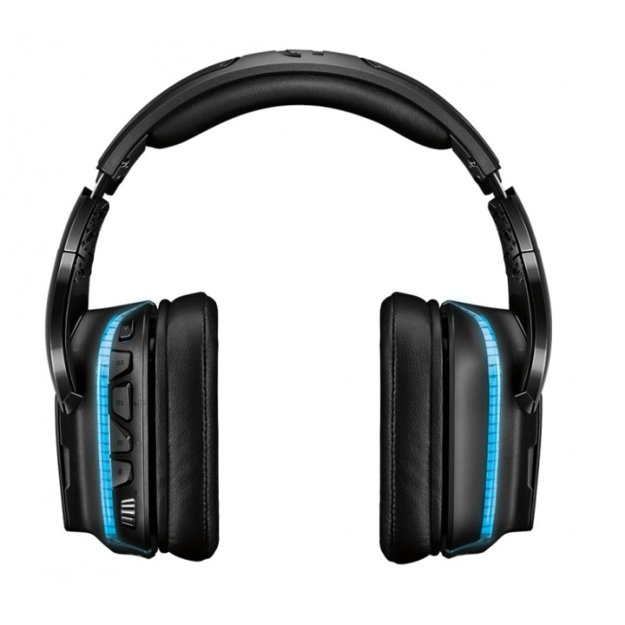 Logitech G935 Wireless Headset, Lightsync RGB, PRO-G 50 mm Drivers, 7.1 DTS Headphone:X 2.0 Surround, Leather Ear Cushions, Black (тъмнейл - 1)