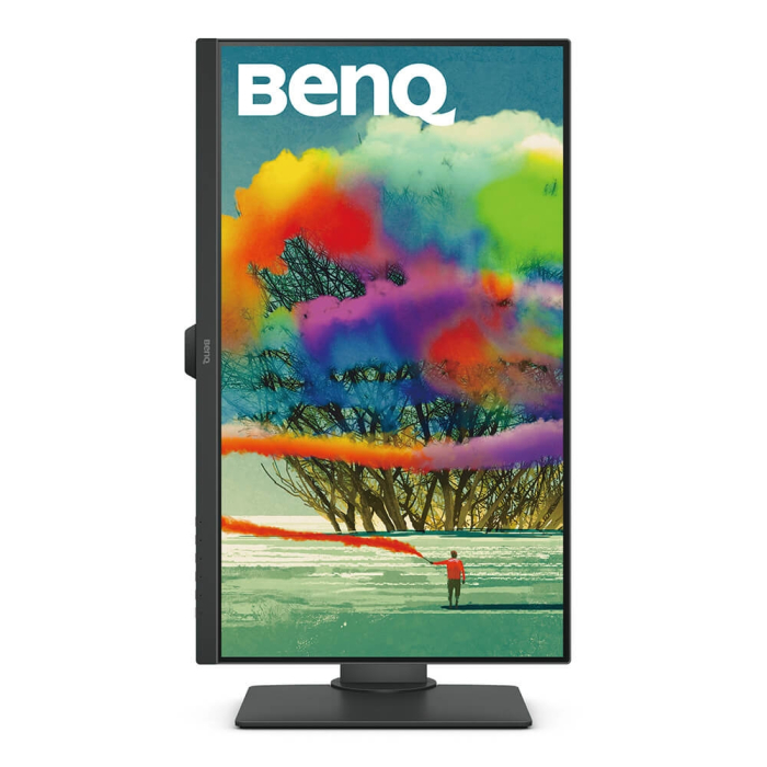 BenQ PD2700U, 27" IPS LED, 5ms, 3840x2160 4K, Design Monitor, 100% sRGB, DualView, PIP/PBP, CAD/CAM, Flicker-free, LBL, B.I., 1300:1, 20M:1 DCR, 10 bit, 350 cd/m2, HDMI, DP, miniDP, DP out, USB hub, Speakers, Height Adj.,Tilt, Swivel, Pivot, Gray (тъмнейл - 2)