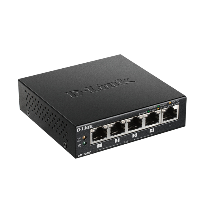 D-Link 5-Port Desktop Gigabit PoE+ Switch на супер цена