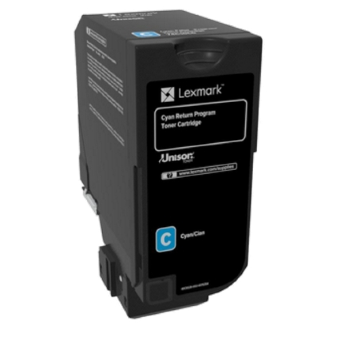 Lexmark 74C20C0 CS720, CS/CX725 Cyan Return Programme 3K Toner Cartridge