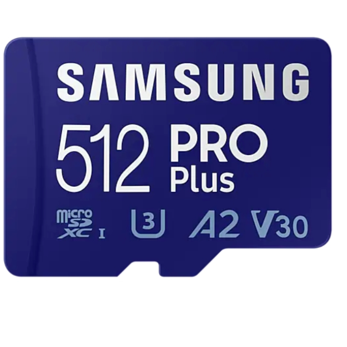 Samsung 512GB micro SD Card PRO Plus with Adapter, Class10, Read 160MB/s - Write 120MB/s на супер цена