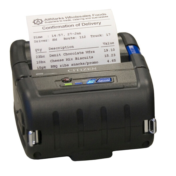 Citizen Mobile Label and Receipts printer CMP-30II Print Sizes 3", USB, Serial, CPCL/ESC