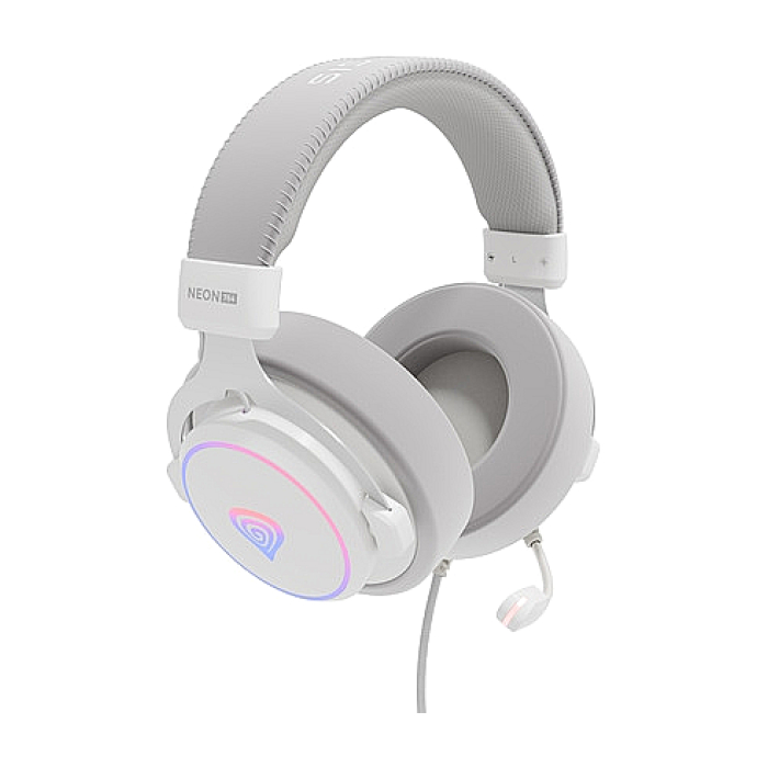 Genesis Headset Neon 764 with microphone, RGB illumination, USB, White (тъмнейл - 3)