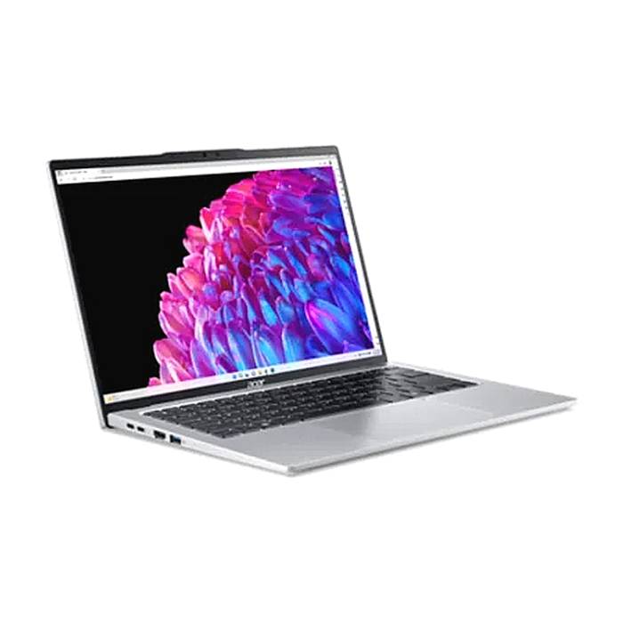 Acer Swift Go14, SFG14-73-714G, Intel Core Ultra 7 155U (up to 4.80 GHz, 12MB), 14" WQ 2.2K IPS SlimBezel, 16GB LPDDR5, 1024GB PCIe NVMe SSD, Intel UMA, AX+BT 6E, QHDCamera, CR MicroSD, FPR, Win 11 Home, Silver (тъмнейл - 3)