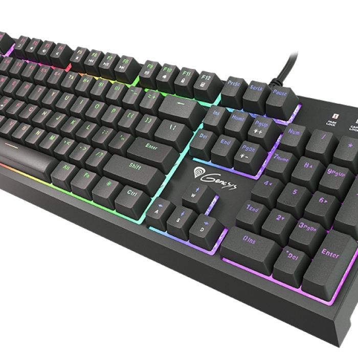 Genesis Hybrid Gaming Keyboard Thor 200 Rgb Hybrid Switch Rgb Backlight Us Layout (тъмнейл - 2)