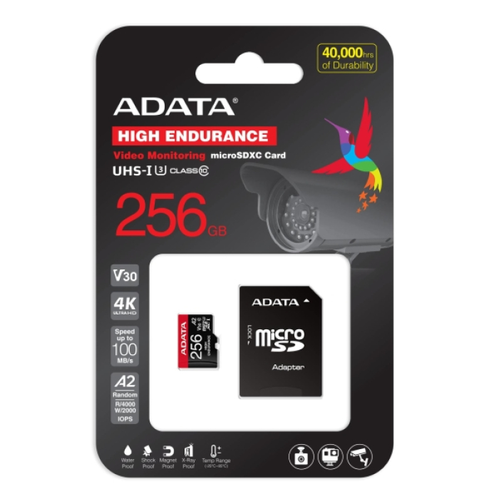 ADATA 256GB MicroSDXC UHS-I U3 V30S High (with adapter) (тъмнейл - 2)