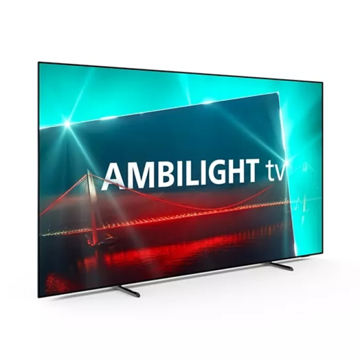 Philips 55OLED718/12, 55" UHD 4K OLED 120Hz Ultra-low lag, 3840x2160, DVB-T/T2/T2-HD/C/S/S2, Ambilight, HDR10+, Google TV, Dolby Vision, Atmos, P5 Perfect/Al, 99%DCI/P3, 16GB, BT 5.0, HDMI 2.1, VRR, USB, Cl+, 802.11ac, Lan, G-Sync, Free Sync, 40W RMS (тъмнейл - 2)