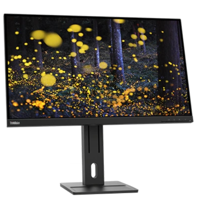 Lenovo ThinkVision E27q-20E 27" IPS, 16:9, 2560x1440, 4 ms, 1000:1, HDMI, DP, Tilt, Swivel, Pivot, Height Adjust Stand (тъмнейл - 2)