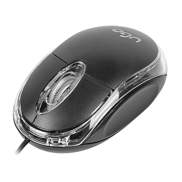 uGo Mouse simple wired optical 1200DPI, Black (тъмнейл - 1)