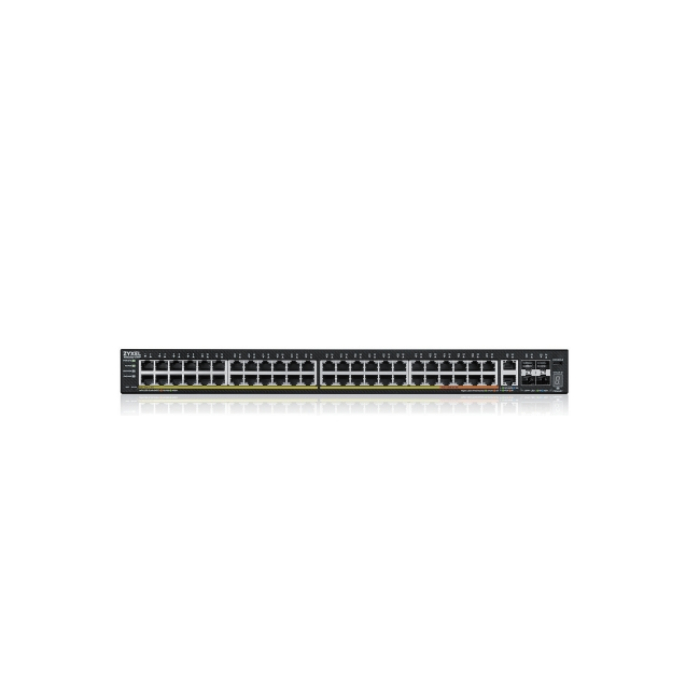 ZyXEL XGS2220-54FP, L3 Access Switch, 960W PoE, 40xPoE+/10xPoE++, 48x1G RJ45 2x10mG RJ45, 4x10G SFP+ Uplink, incl. 1 yr NebulaFlex Pro