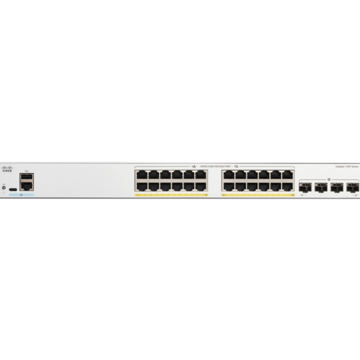 Cisco Catalyst 1200 24-port GE, Full PoE, 4x1G SFP на супер цена