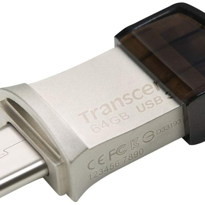 Transcend 64GB JETFLASH 890S, USB 3.1 Type C, Silver Plating (тъмнейл - 2)