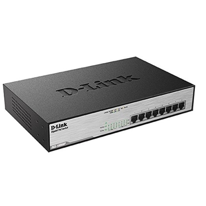 D-Link 8-Port Desktop Gigabit PoE+ Switch (тъмнейл - 1)