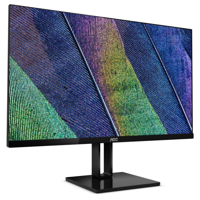 AOC 24V2Q, 23.8" WLED IPS 1920x1080@75Hz, 5ms GtG, 250cd/m2, 1000:1. DCR 20M:1, FreeSync, FlickerFree, Low Blue Light, Tilt, HDMI, DP (тъмнейл - 1)